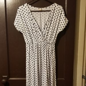 Black and white polka dot maxi dress Size XL